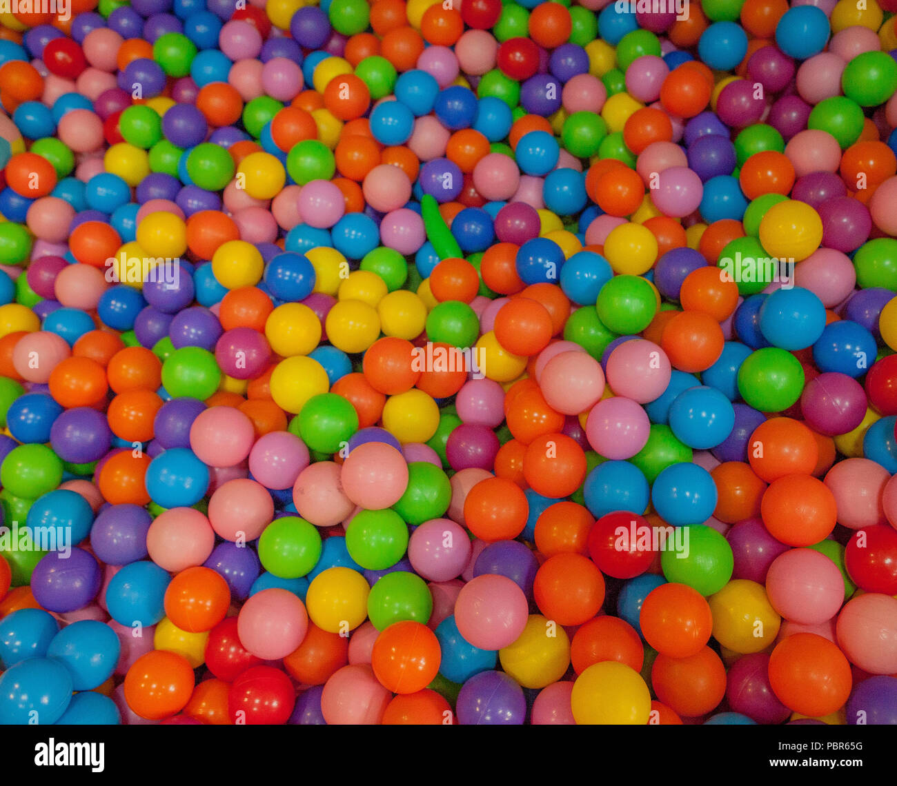 multi colored plastic balls