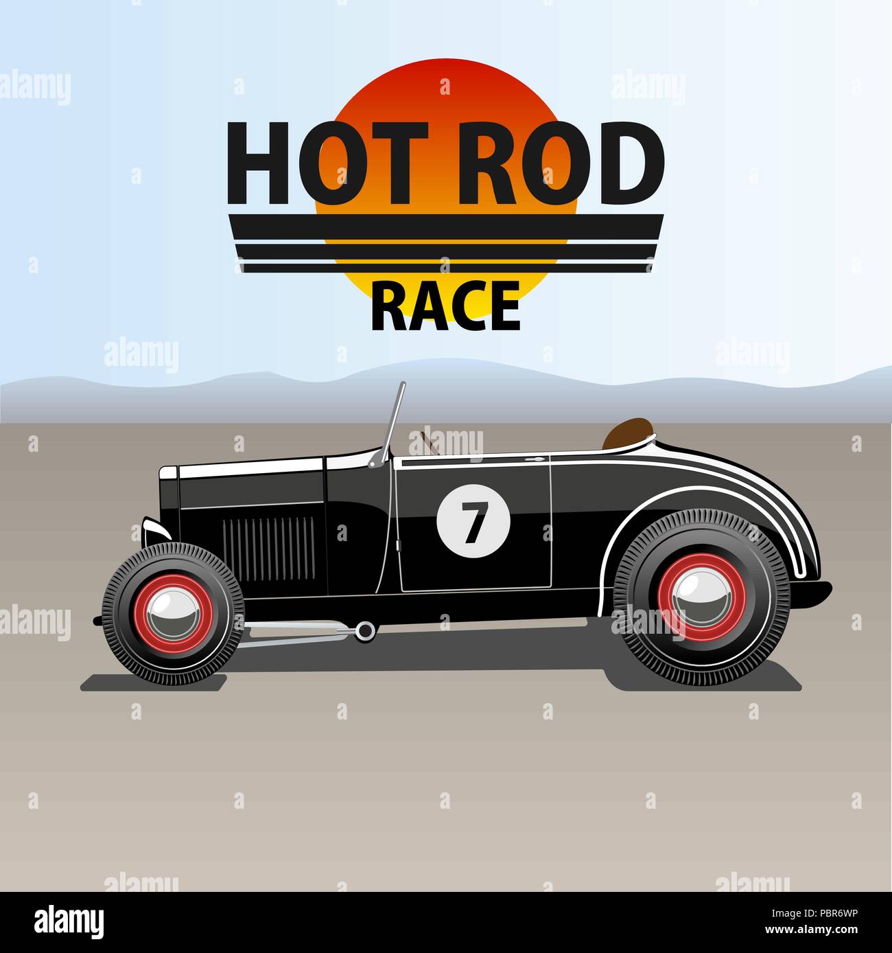 Hot rod car Stock Vector