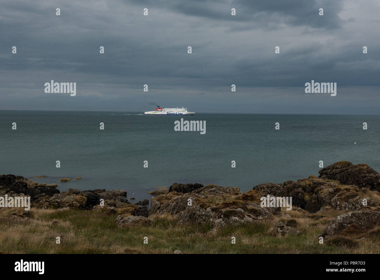 Ferry to Stranraer near Corsewell Lighthouse Hotel. Dumfries and galloway. Scotland Stock Photo