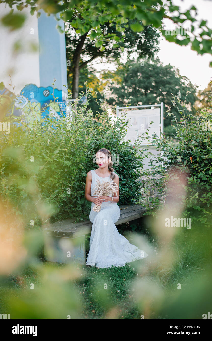 Bride portrait shooting Stock Photo