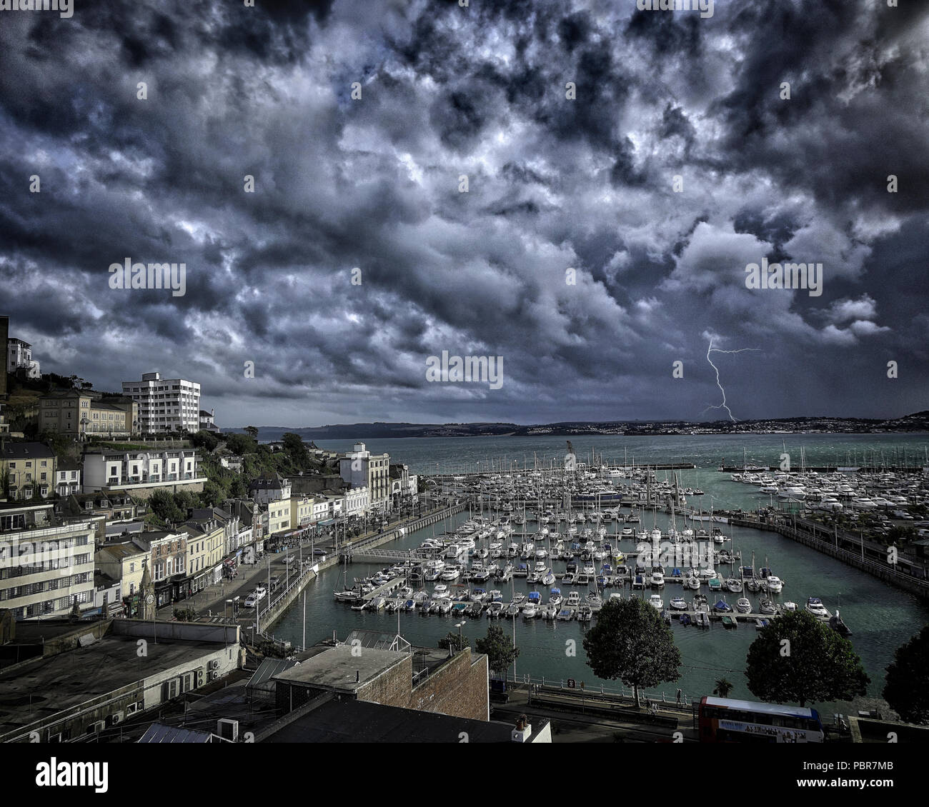 GB - DEVON: Storm approaching Torquay Stock Photo