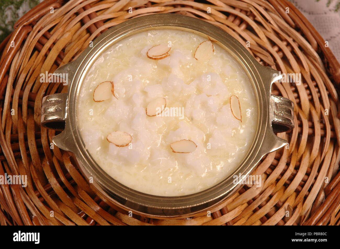 palada payasam,a sweet delicacy fro kerala,made of rice,milk and sugar,served during festivals like onam and vishu Stock Photo