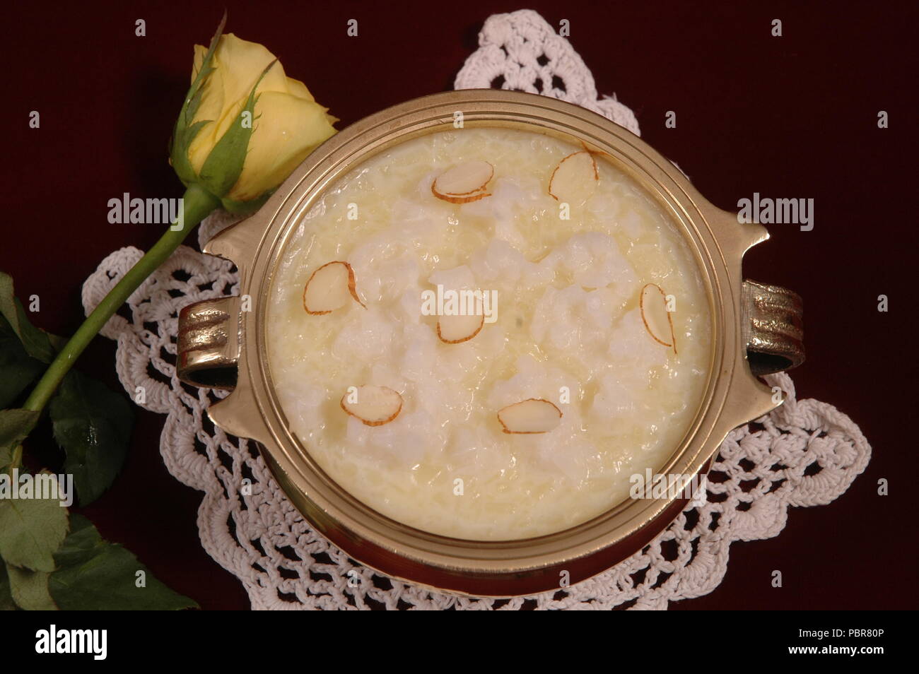 palada payasam,a sweet delicacy fro kerala,made of rice,milk and sugar,served during festivals like onam and vishu Stock Photo