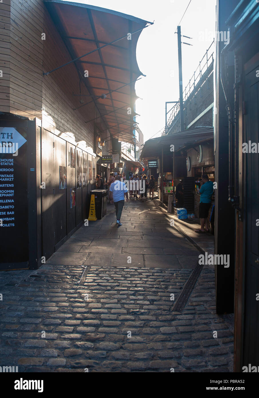 Cobbled lanes in The Stables, Camden Town Stock Photo