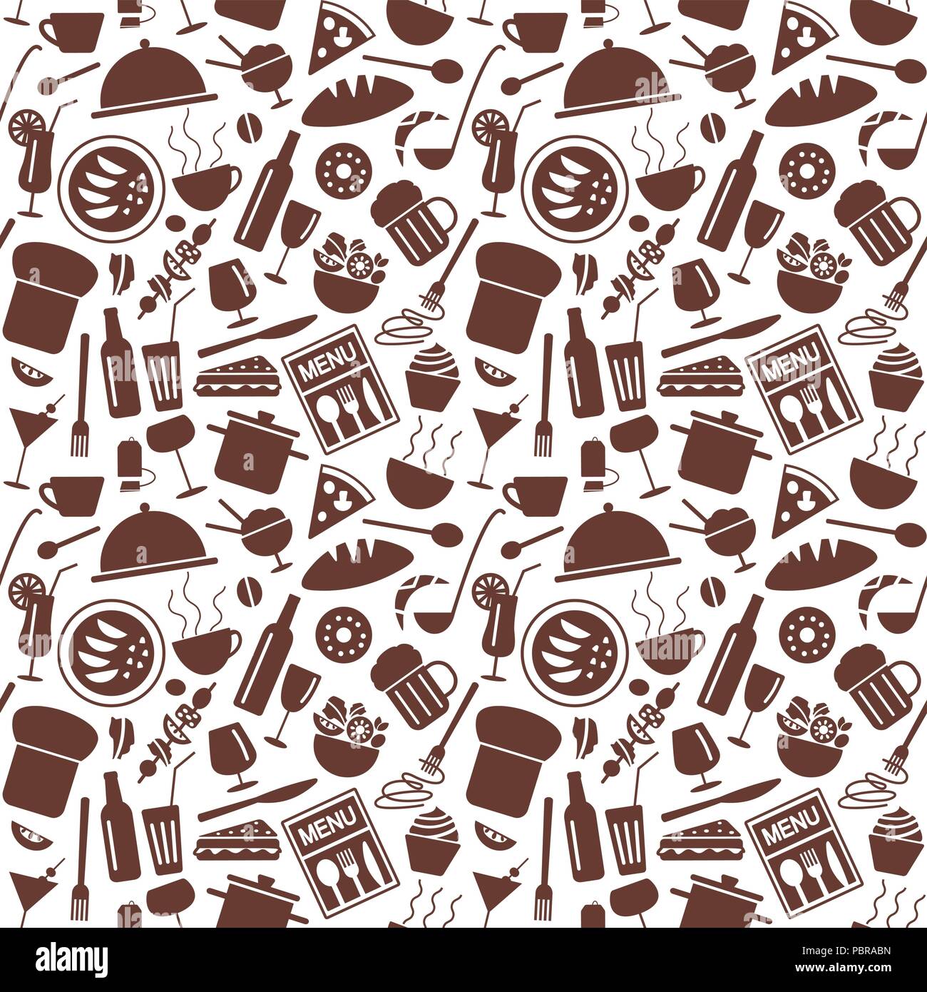 Restaurant menu related seamless pattern Stock Vector Image & Art - Alamy