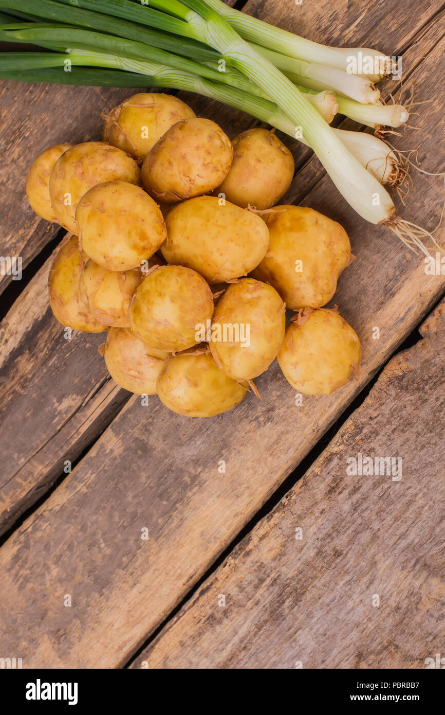 Assortment Of Fresh Raw Vegetables On Wood Top View Wooden Desk