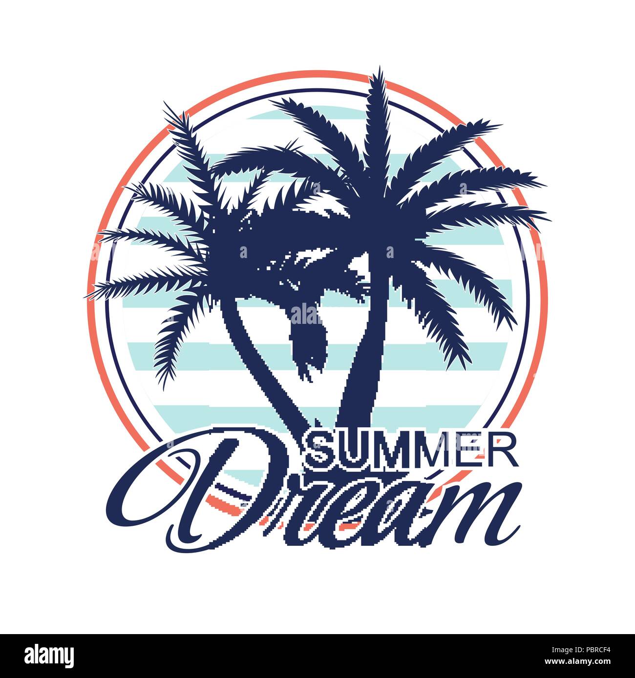 Beautiful Palm Tree Icon Silhouette Background Vector Illustration Stock Vector