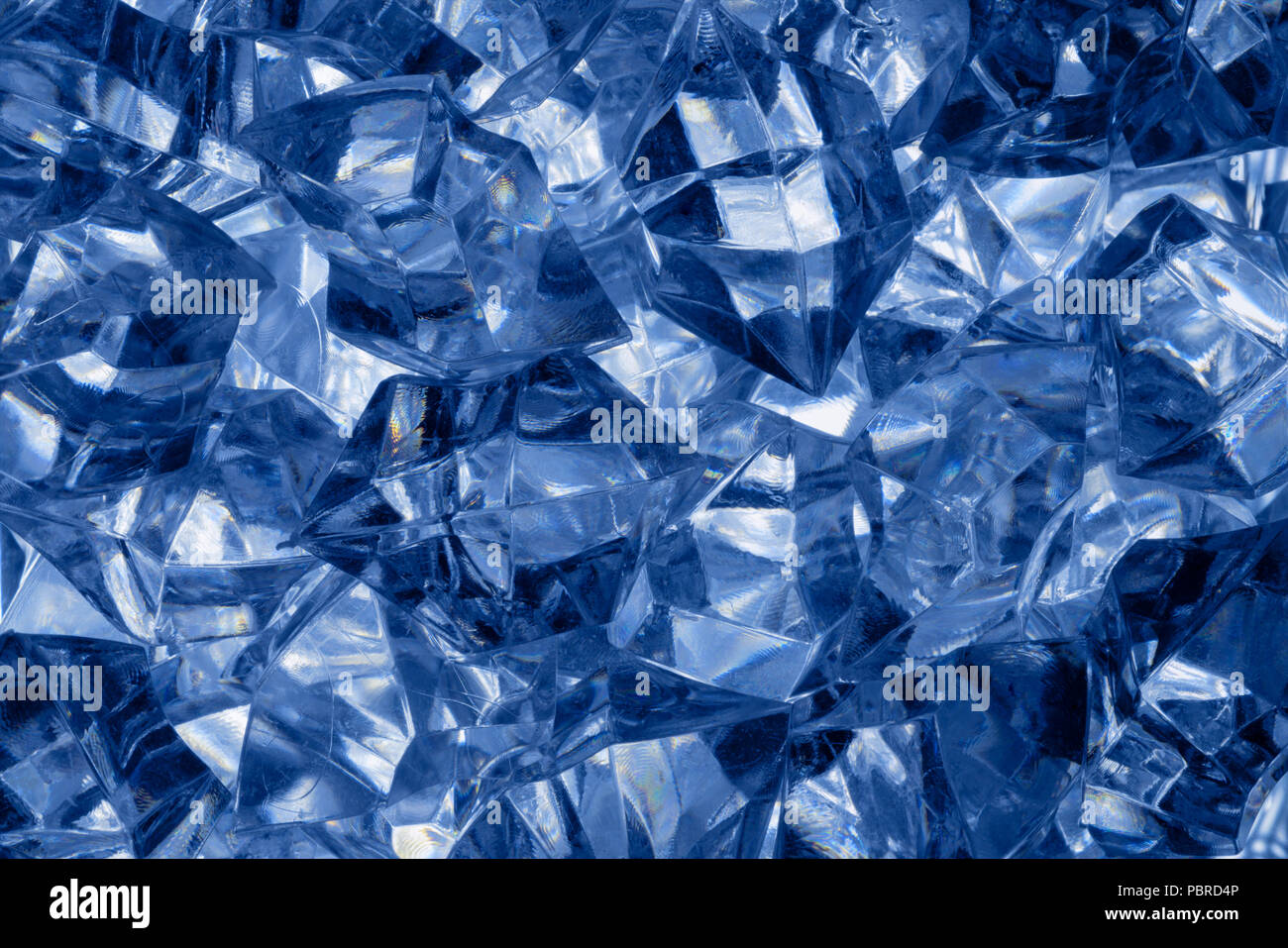 Backgrounds and textures: big heap of crushed ice, closeup shot, abstract background Stock Photo