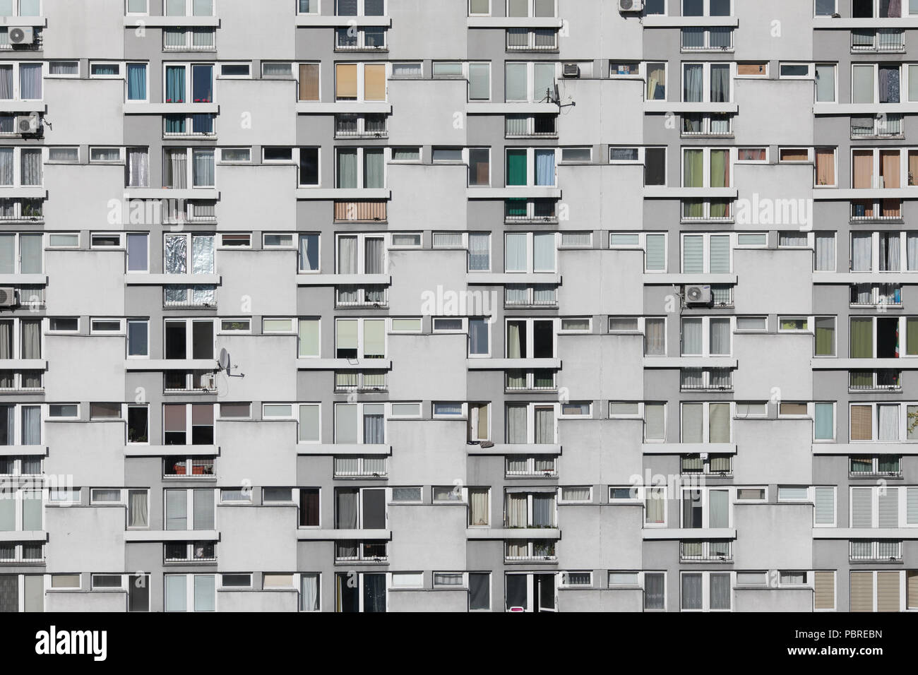 Stock photo of facade of modern residential hotel building Stock Photo ...