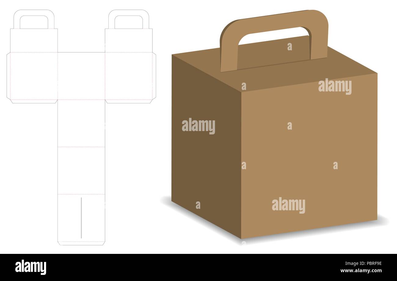 packaging box 3d mockup with dieline template Stock Vector Image & Art ...