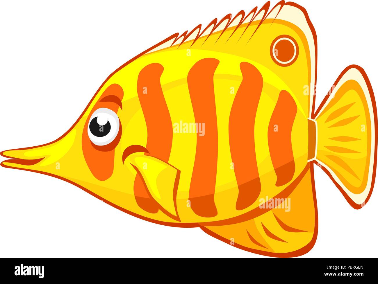 Cartoon vector butterfly fish Stock Vector