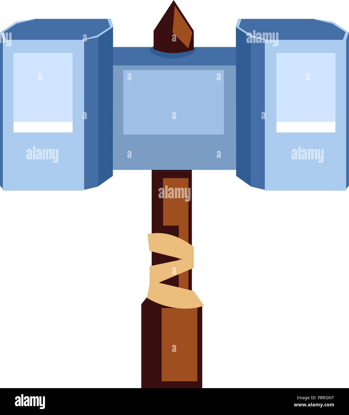 Cartoon vector hammer icon Stock Vector