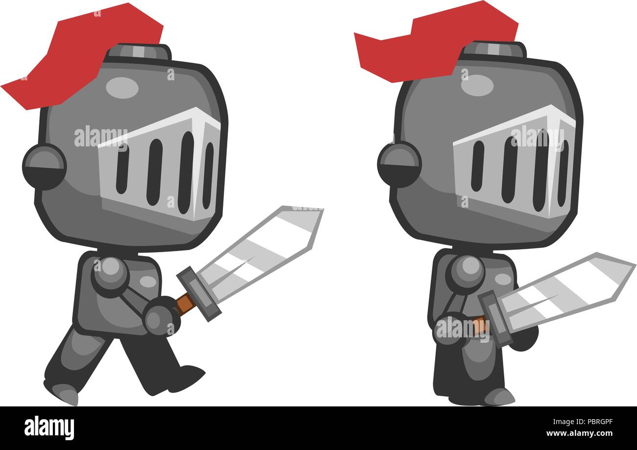 Cartoon vector knight in armor walking animation frames Stock Vector Image  & Art - Alamy