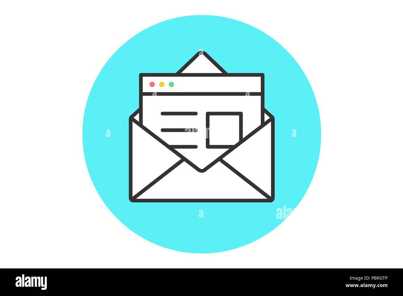 Icon of new open mail envelope Stock Vector Image & Art - Alamy