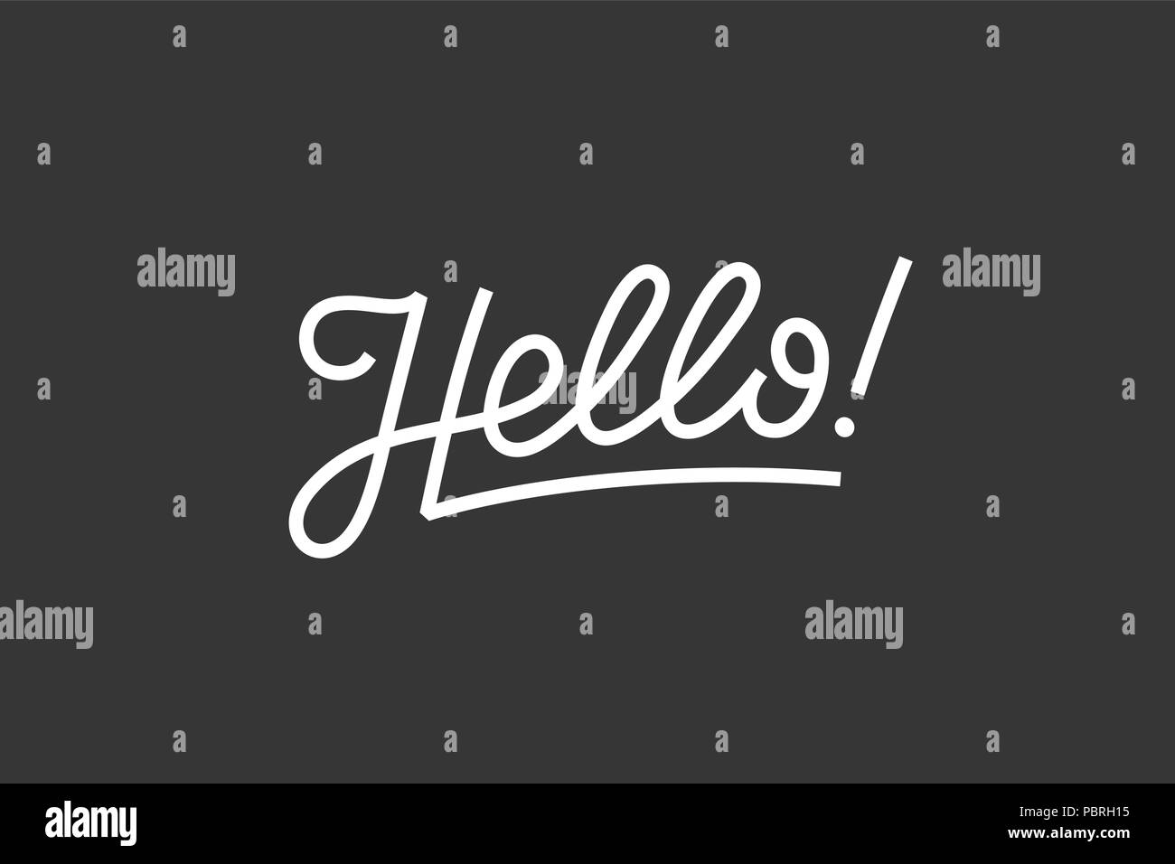 Hello Lettering For Banner Stock Vector Image And Art Alamy