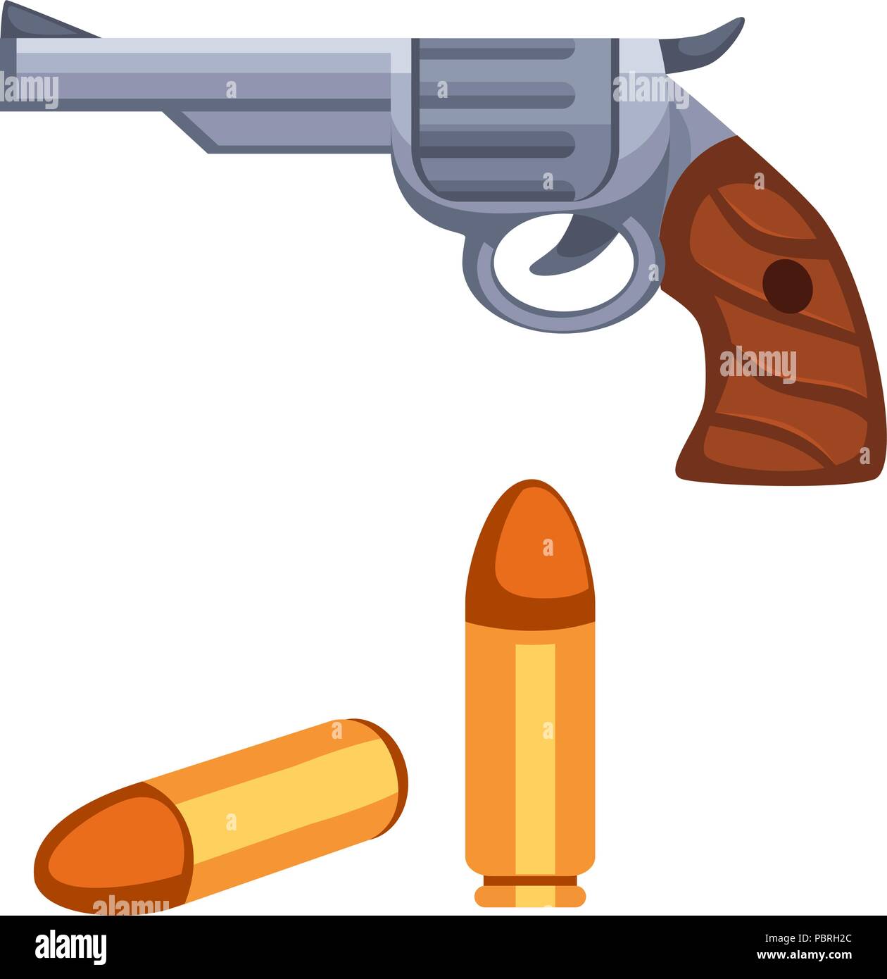 Cartoon vector revolver with cartridges Stock Vector Image & Art - Alamy