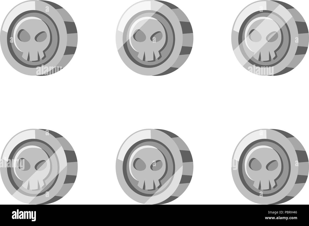 Cartoon silver coin with shinning animation, shiny coin Stock Vector Image  & Art - Alamy