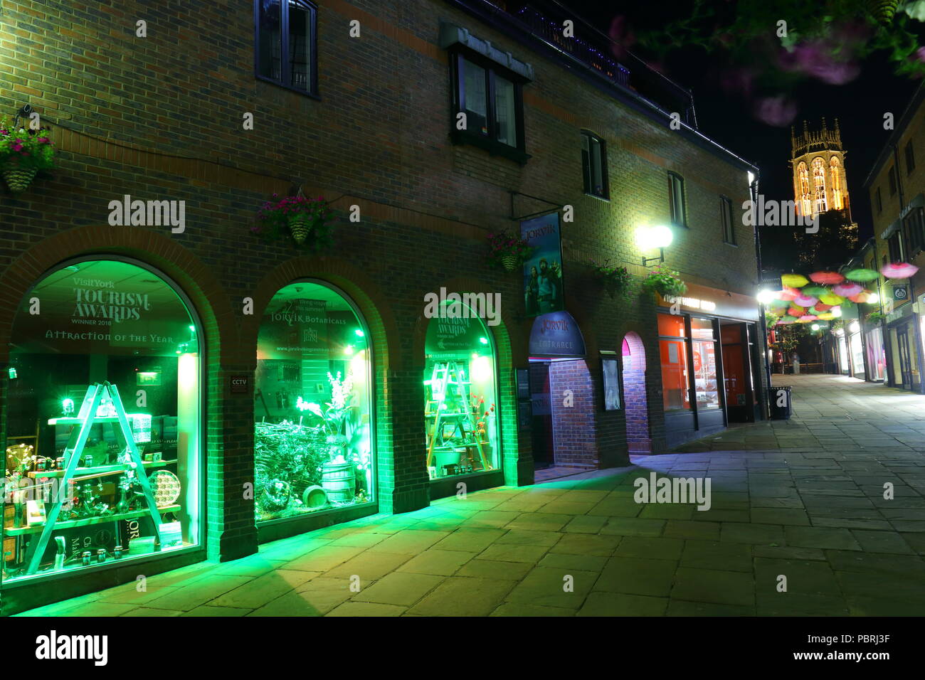 York Jorvik Viking Centre at night Stock Photo