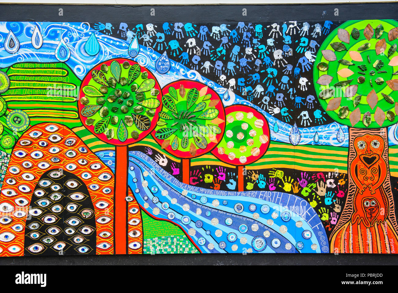 Hundertwasser wall painting in Kawakawa, North Island, New Zealand Stock Photo Alamy