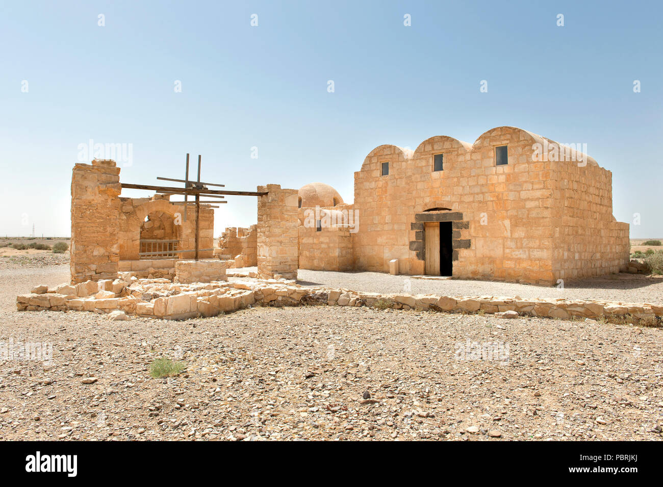 Desert castle Qusair Amra, Amman region, Jordan Stock Photo