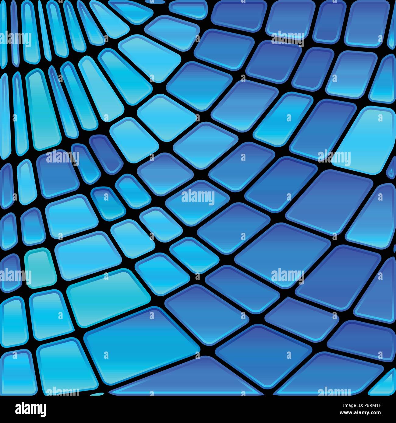 abstract vector stained-glass mosaic background - bright blue Stock ...