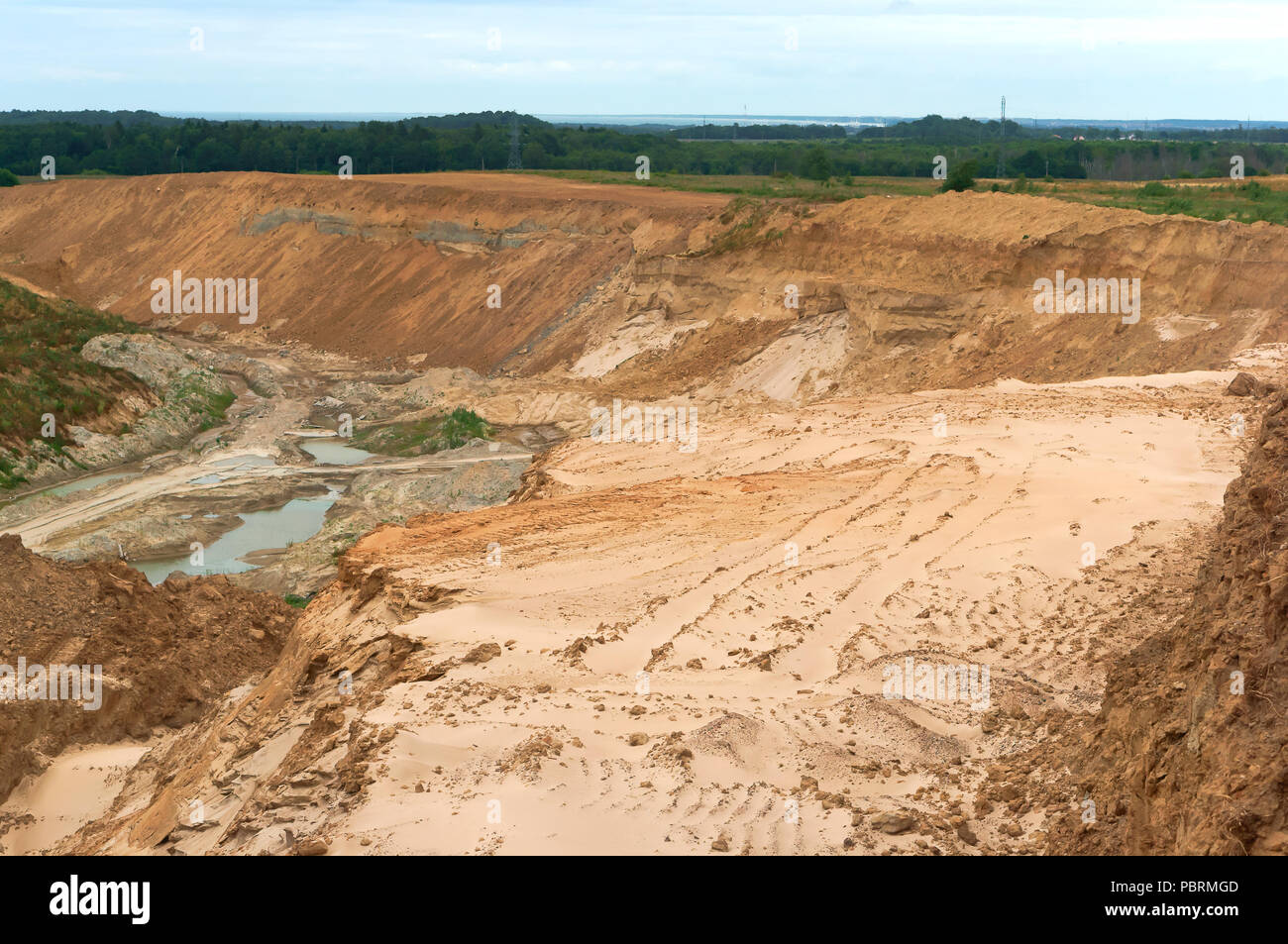 sand quarry, sand quarry destroying the environmen Stock Photo Alamy