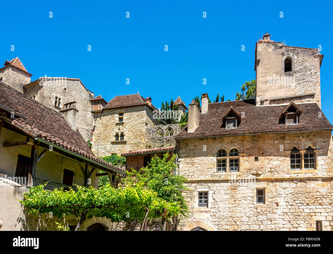 André Breton house on the right, SaintCirqLapopie on Santiago de