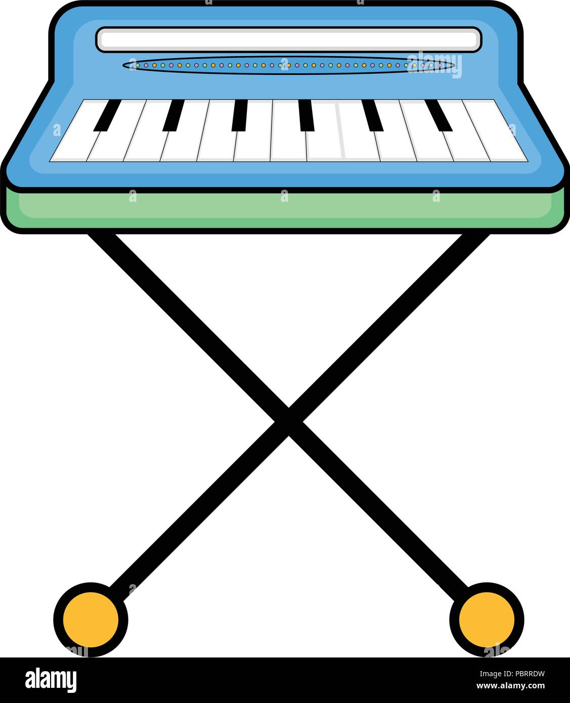 Isolated keyboard toy icon Stock Vector