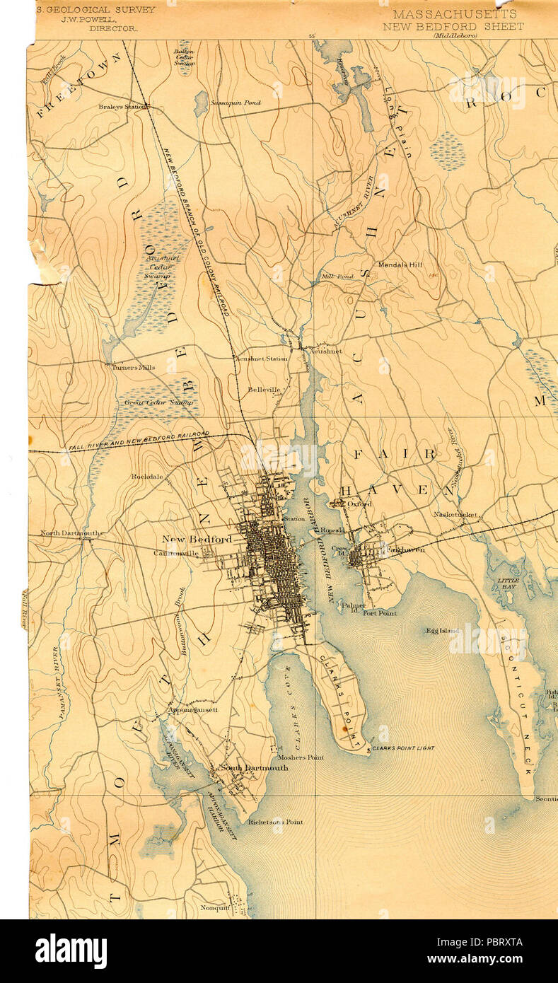 River (Massachusetts) map Stock Photo Alamy