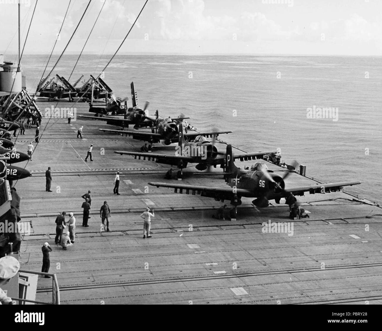 AD-4s VA-105 on USS Randolph (CVA-15) 1953 Stock Photo - Alamy