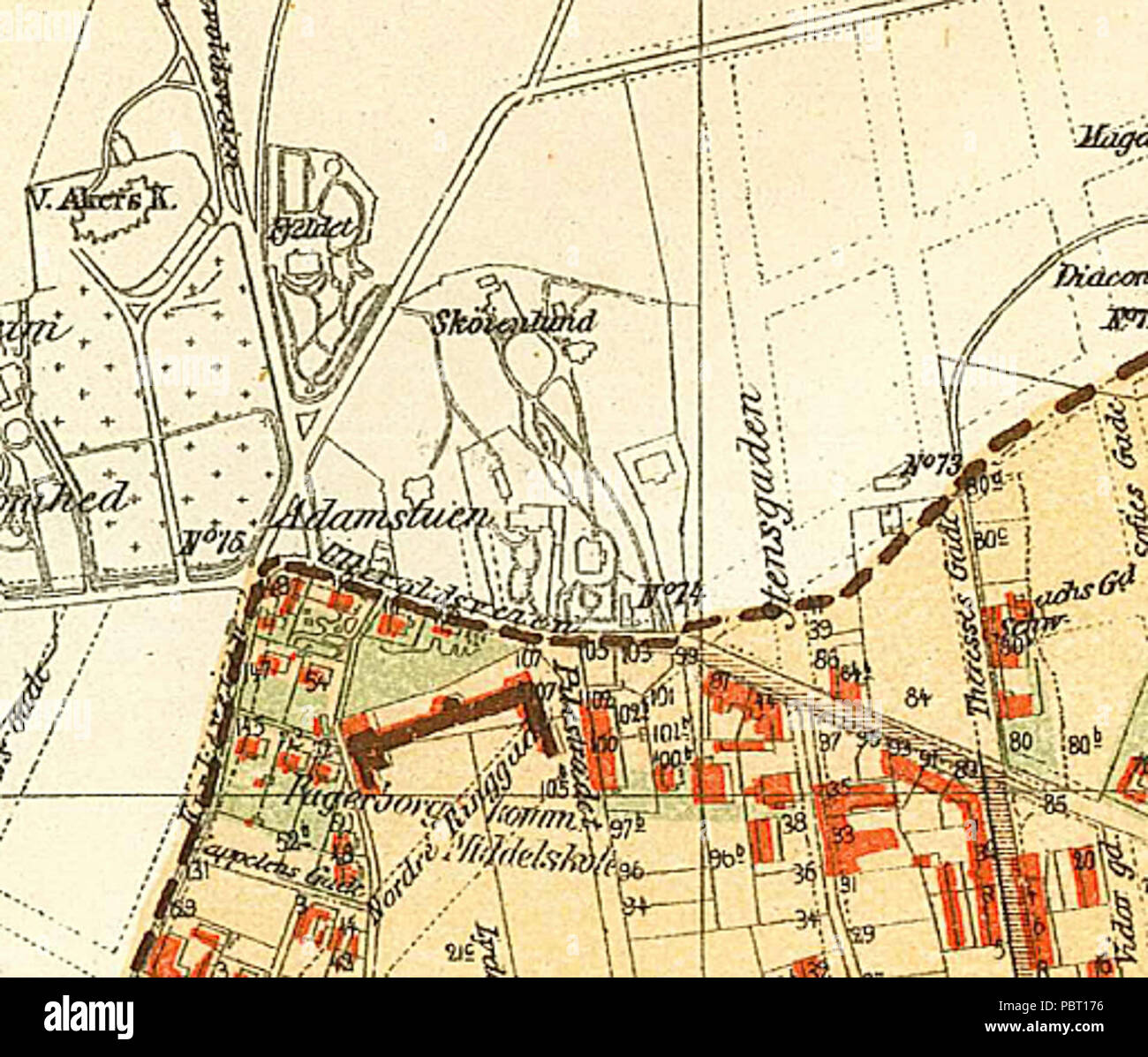 Adamstua map 1917. Stock Photo