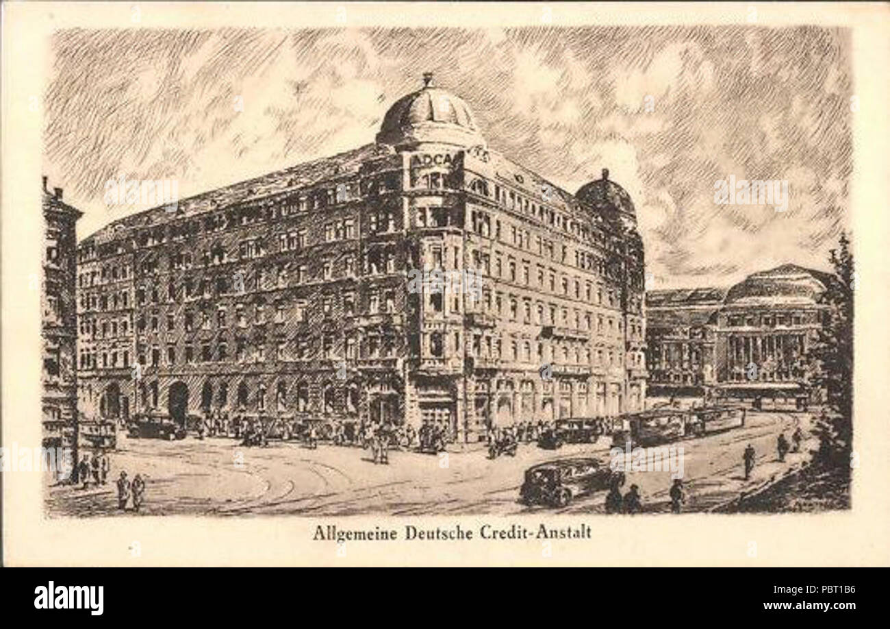 ADCA Hauptgebäude aufgestockt AK 1909. Stock Photo
