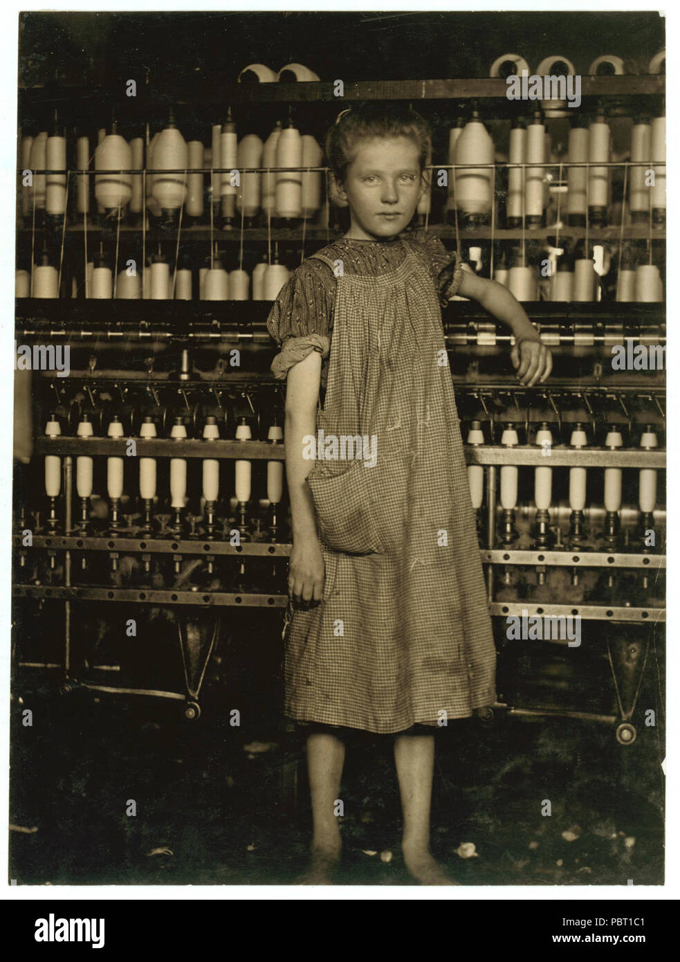 Addie Card), anaemic little spinner in North Pownal Cotton Mill. Stock Photo