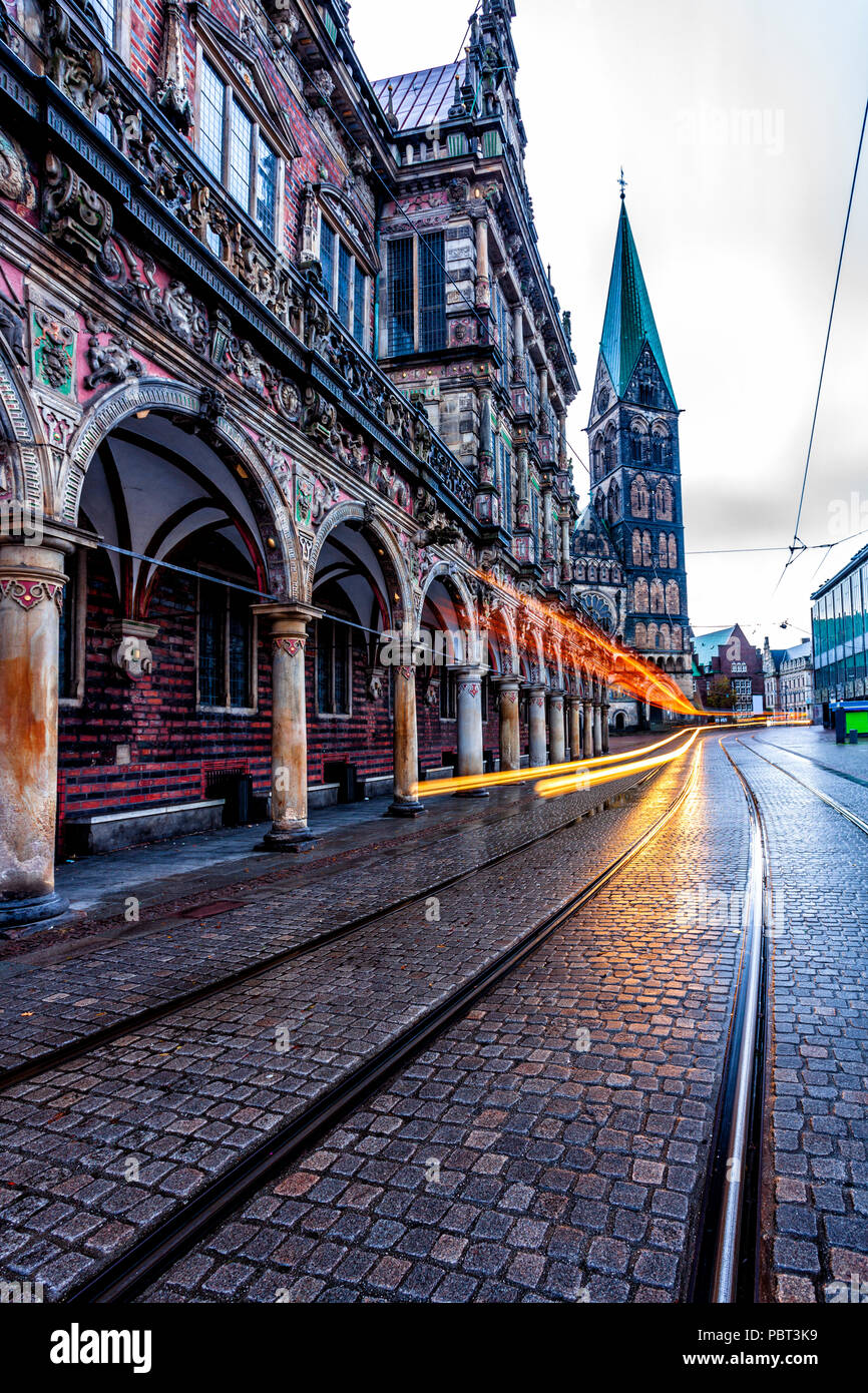 Bremen old Town Hall and Cathedral Stock Photo