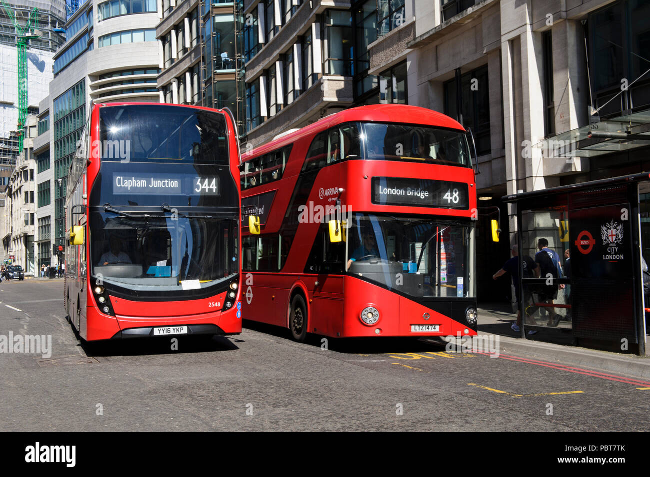 London Red Buses, London, England, United Kingdom Stock Photo