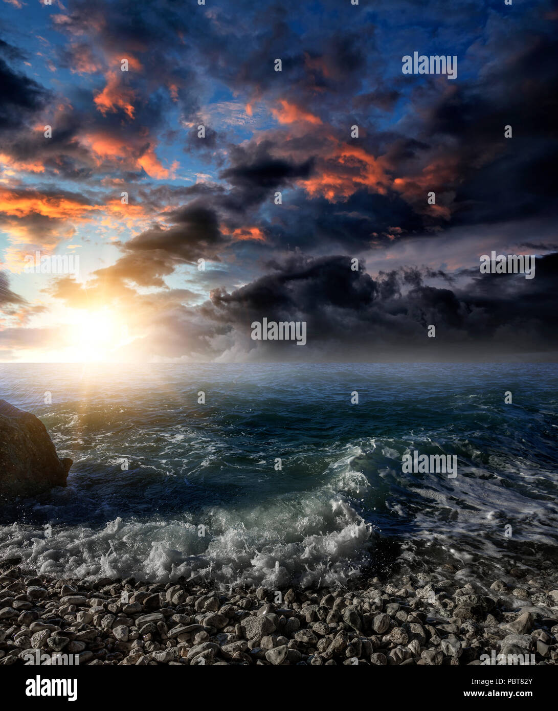 Cloudy storm sky motion over hi-res stock photography and images - Alamy