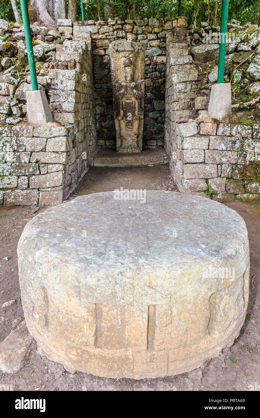 Ruins of Copan, an archaeological site of the Maya civilization,  Honduras Stock Photo