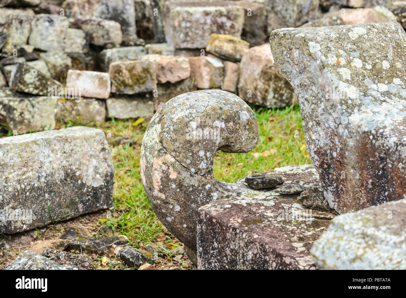 Ruins of Copan, an archaeological site of the Maya civilization, Honduras Stock Photo