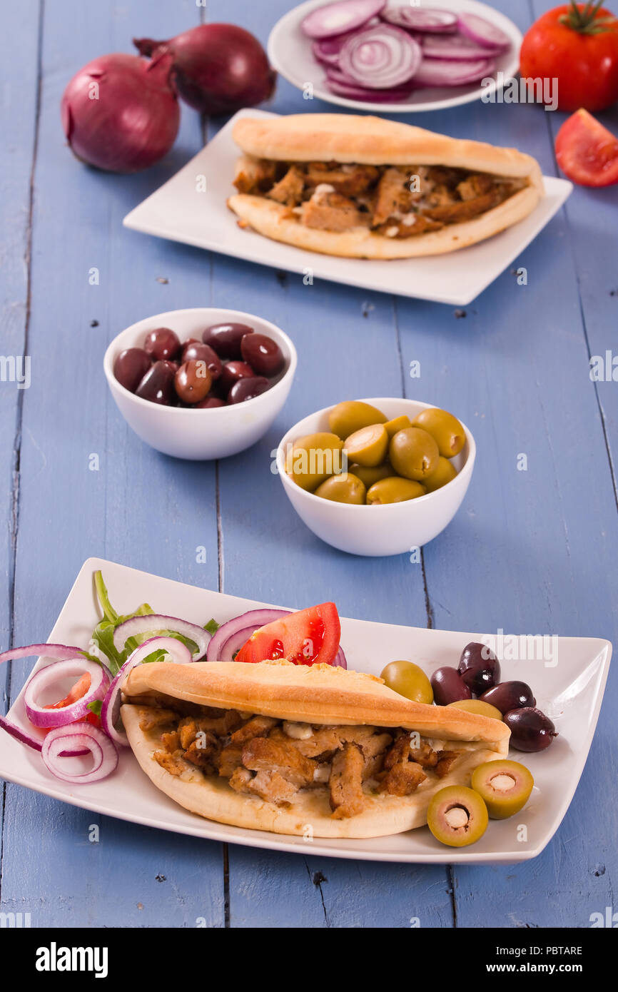 Greek pita bread Stock Photo Alamy