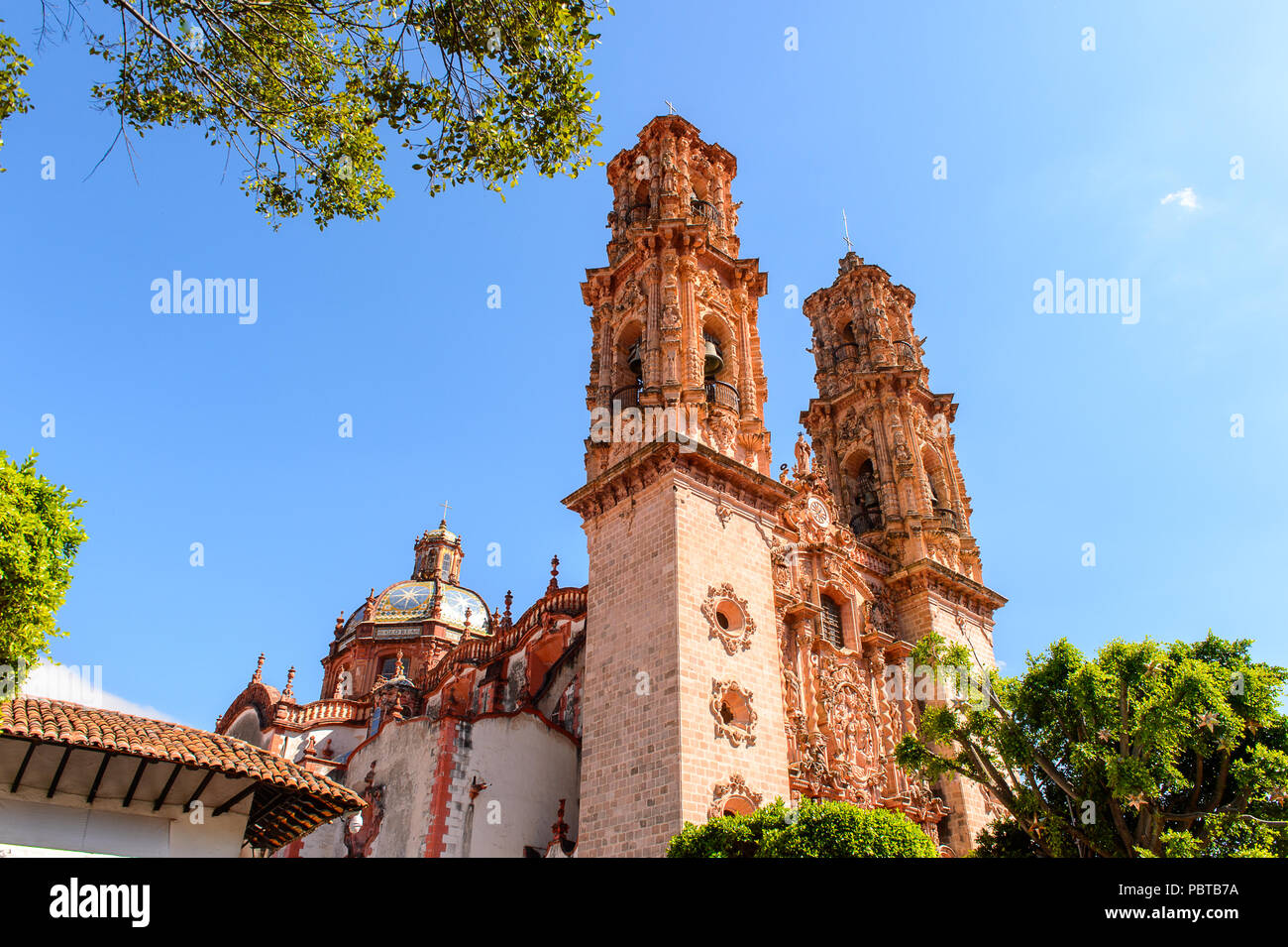 Church of Santa Prisca, Taxco de Alarcon, Guerrero, Mexico. Built ...