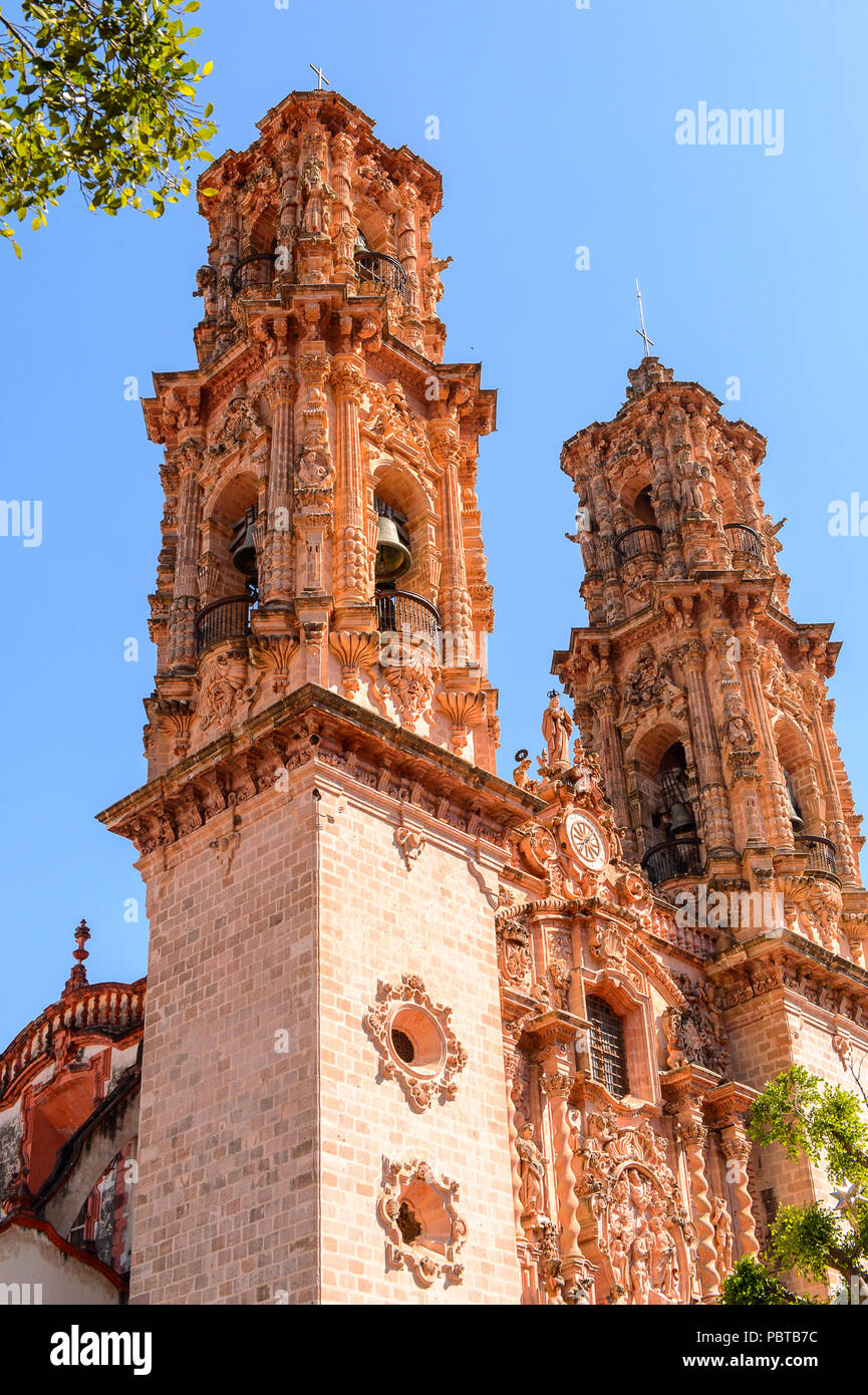 Church of Santa Prisca, Taxco de Alarcon, Guerrero, Mexico. Built ...