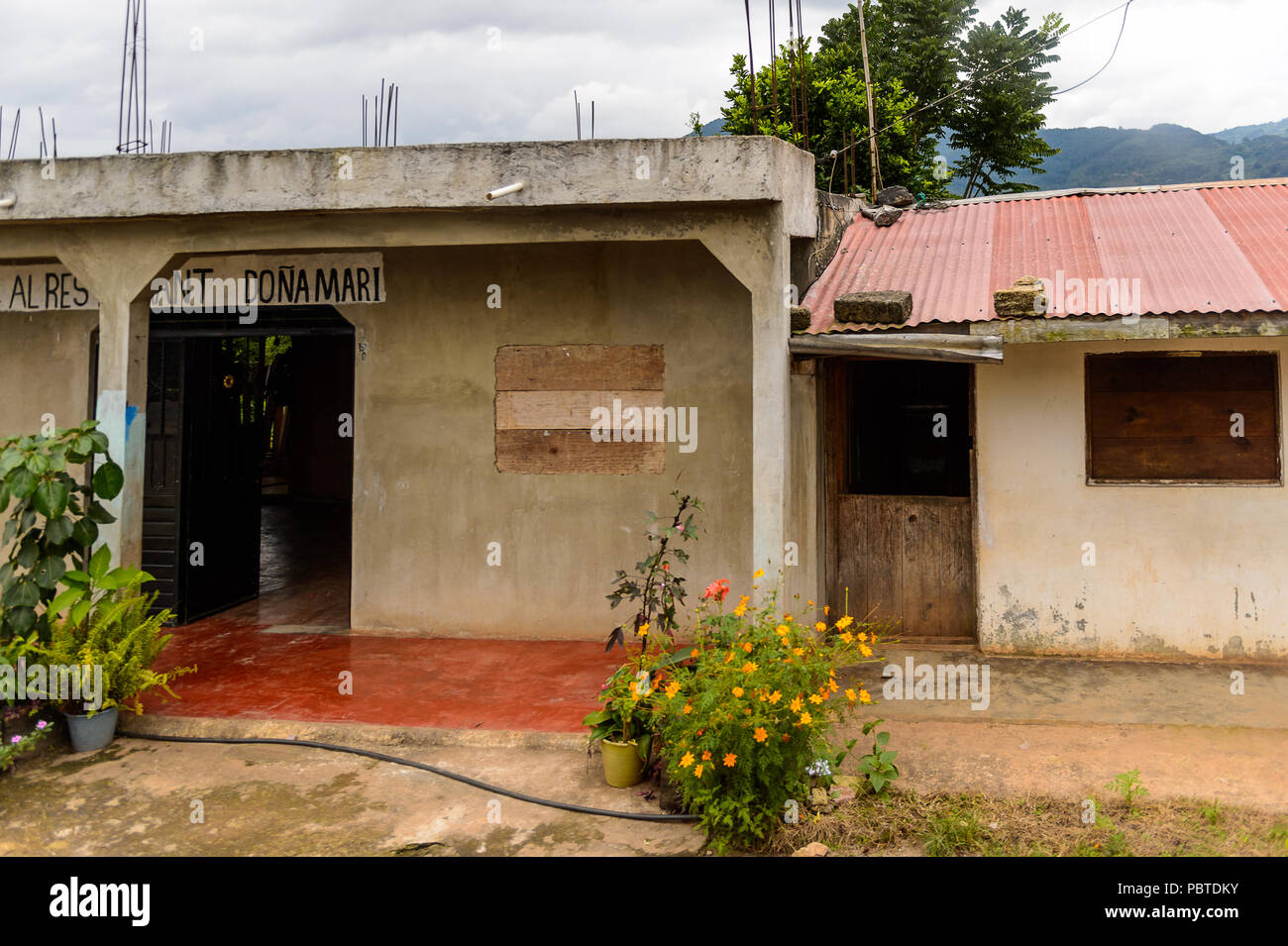 House in a One of the maya villages in Chiapas state of Mexico Stock ...