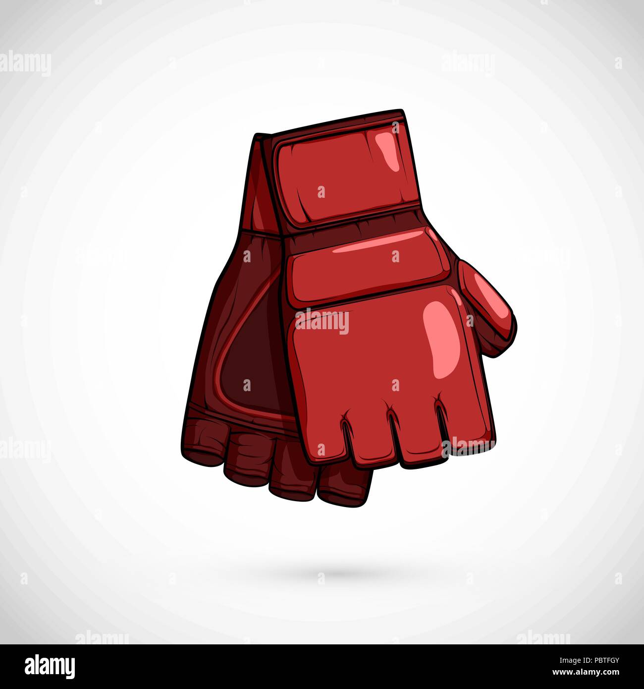 Pair of MMA gloves. Mix Martial arts equipment. Vector illustration Stock Vector