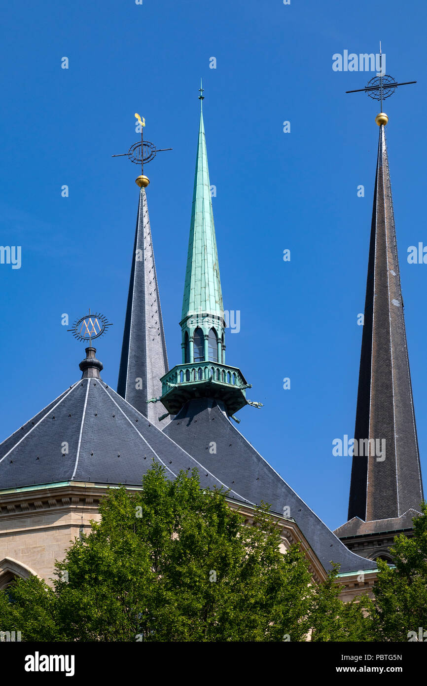 Cathedral Notre Dame in Luxembourg City in the Grand Duchy of Luxembourg - Europe. Stock Photo