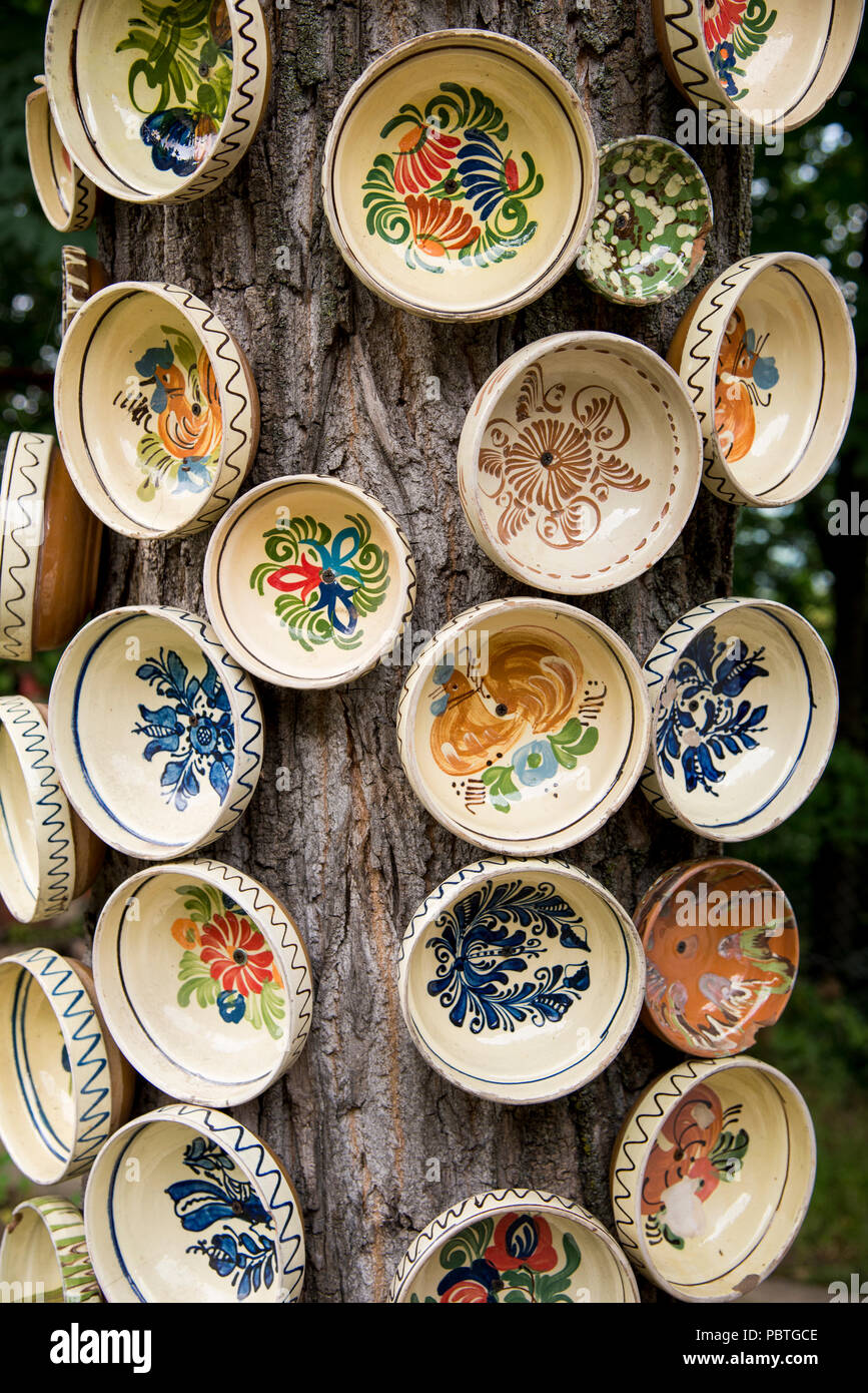 Traditional Romanian earthenware pottery in Buzau - Romania. Romanian  pottery is traditionally produced by hand Stock Photo - Alamy