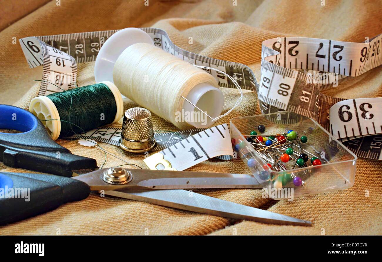 Keedil Sewing Kit w/ Scissors, Chalk, Pins, Measuring Tape & more