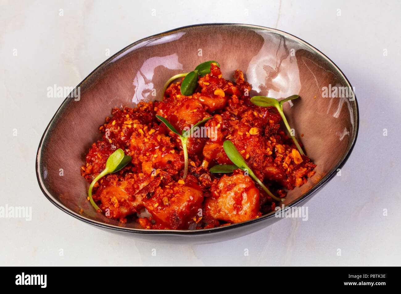 Kung pao Chicken with chili pepper Stock Photo Alamy