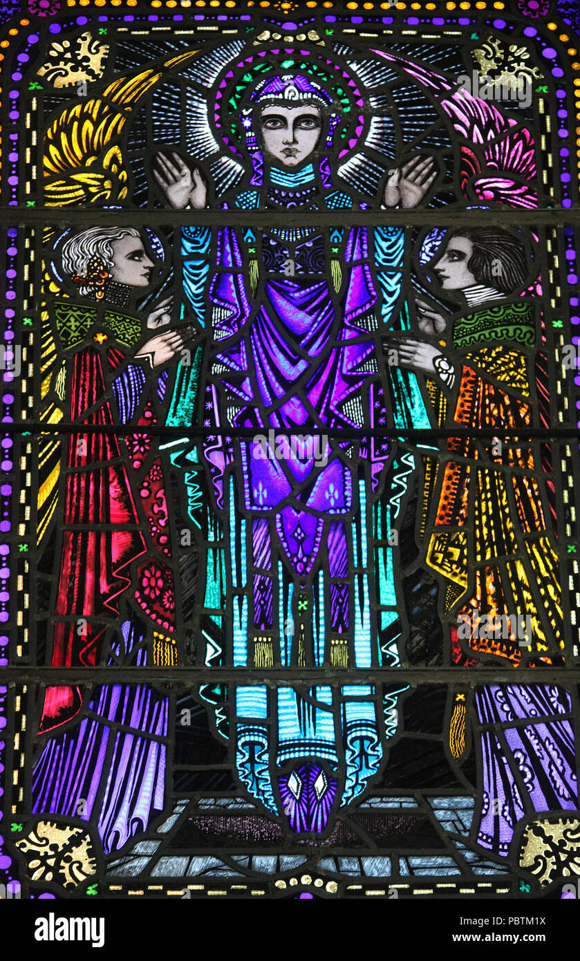 Harry Clarke stained glass window in the Church of the Nativity of the Blessed Virgin Mary at