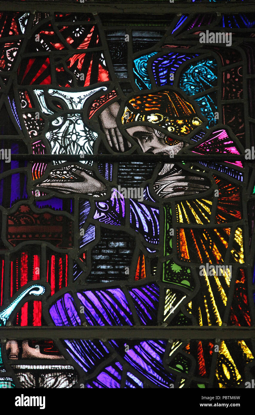 Harry Clarke stained glass window in the Church of the Nativity of the Blessed Virgin Mary at