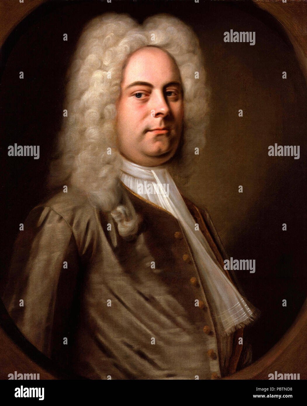 Portrait of Georg Friedrich Handel - Balthasar Denner, circa 1726 Stock Photo